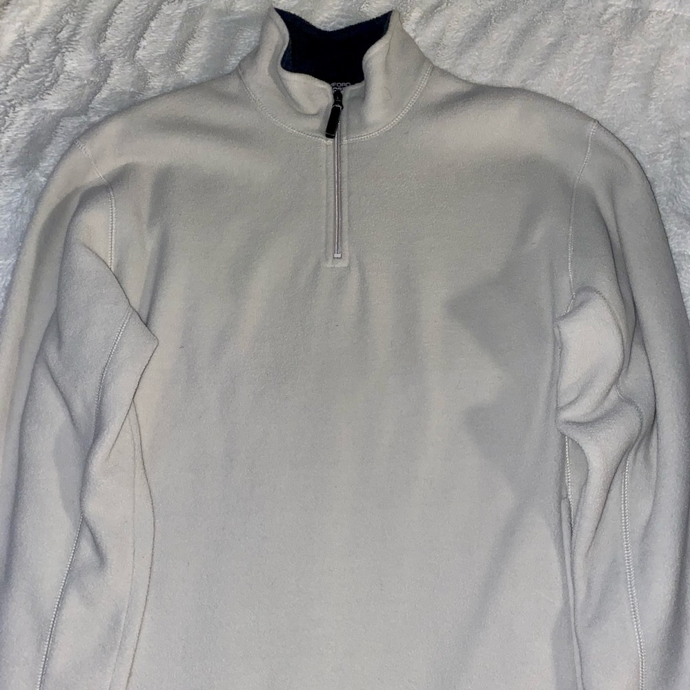 Cream Quarter Zip Pullover